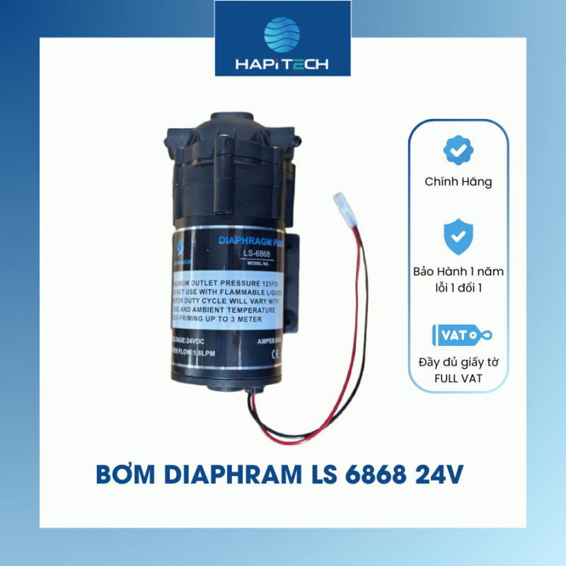 HPT-LS-6868 Máy Bơm Màng LS 6868 Tự Mồi 3m, Áp Suất 125 PSI, Bền Bỉ Vượt Trội