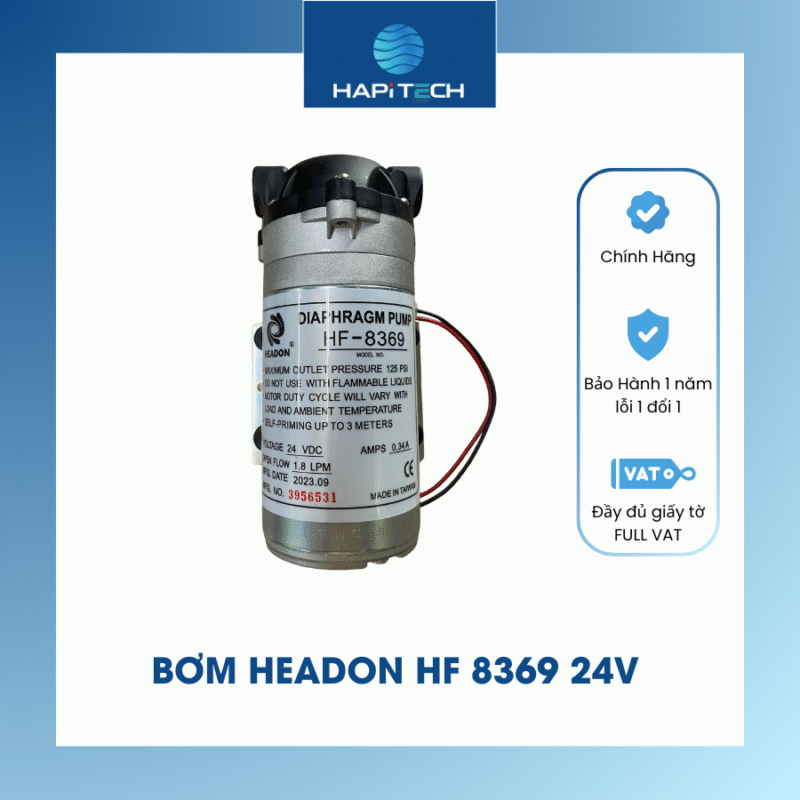 HPT-HF-8369 Bơm Headon HF 8369 – Giải pháp bơm hút đẩy mạnh mẽ cho máy lọc nước RO