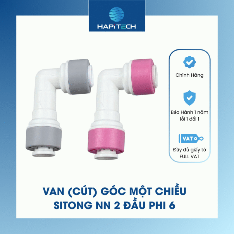 HPT-ST054A Van 1 Chiều Máy Lọc Nước RO PHI 6 Nối Nhanh, Chống Chảy Ngược, Bền Bỉ