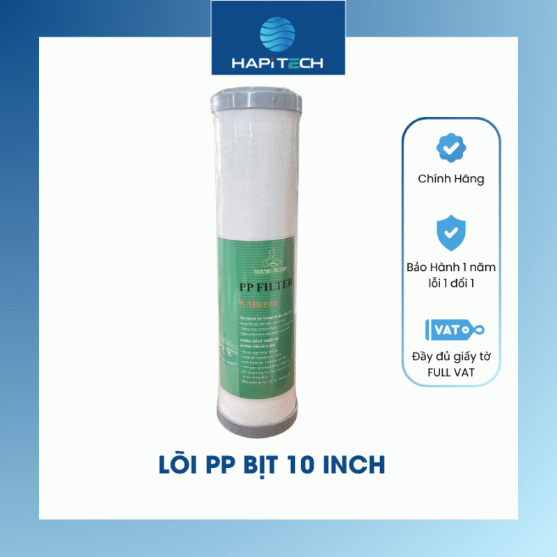 HPT-PPB10 Lõi Lọc Nước ố 1 PP 5 Micron – Loại bỏ cặn bẩn, bùn đất hiệu quả